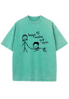 Boys Make Great Pets Y2K Washed Tee