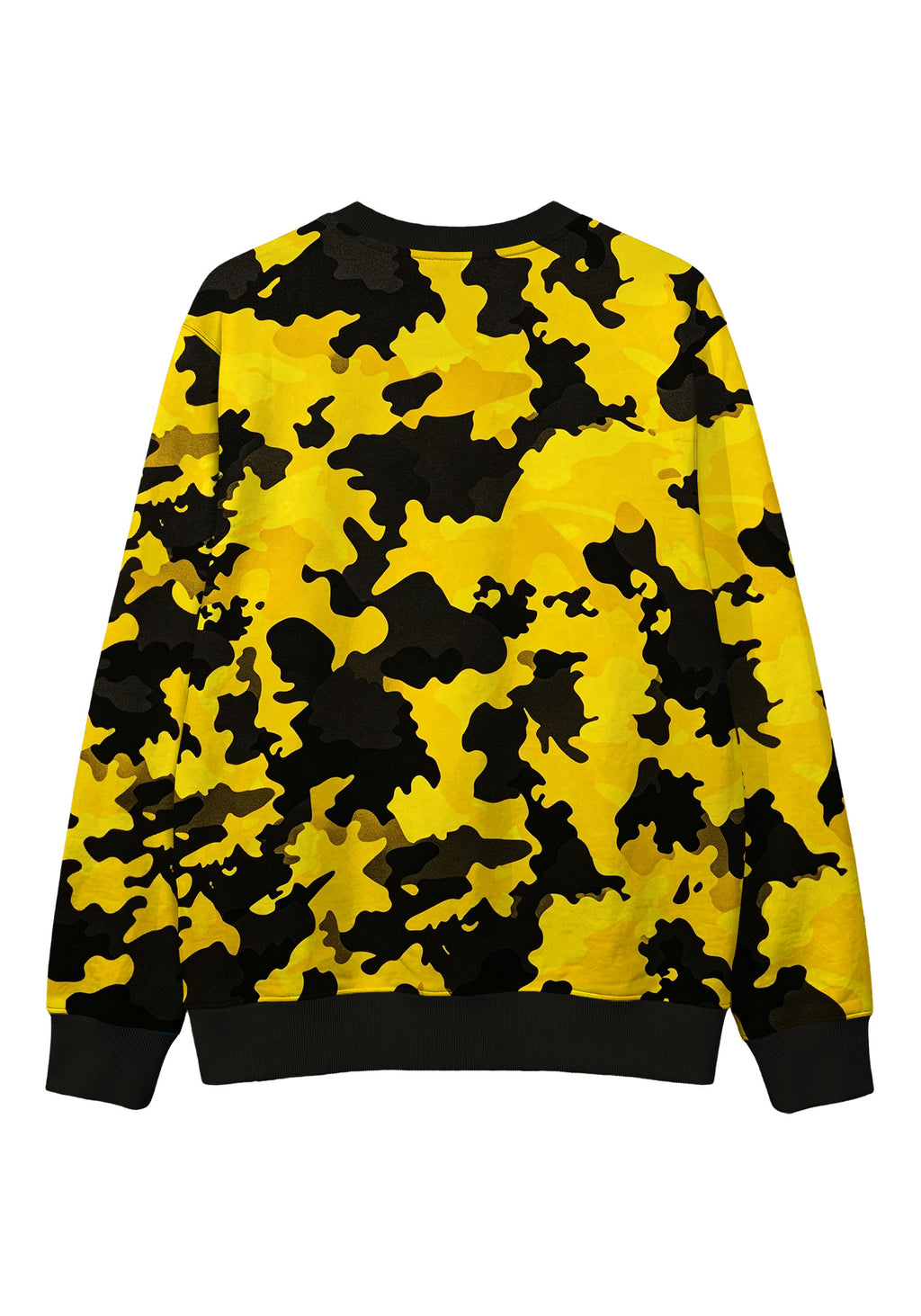 Pittsburgh Steelers Yellow Black Camo Graphic Crewneck Sweatshirt