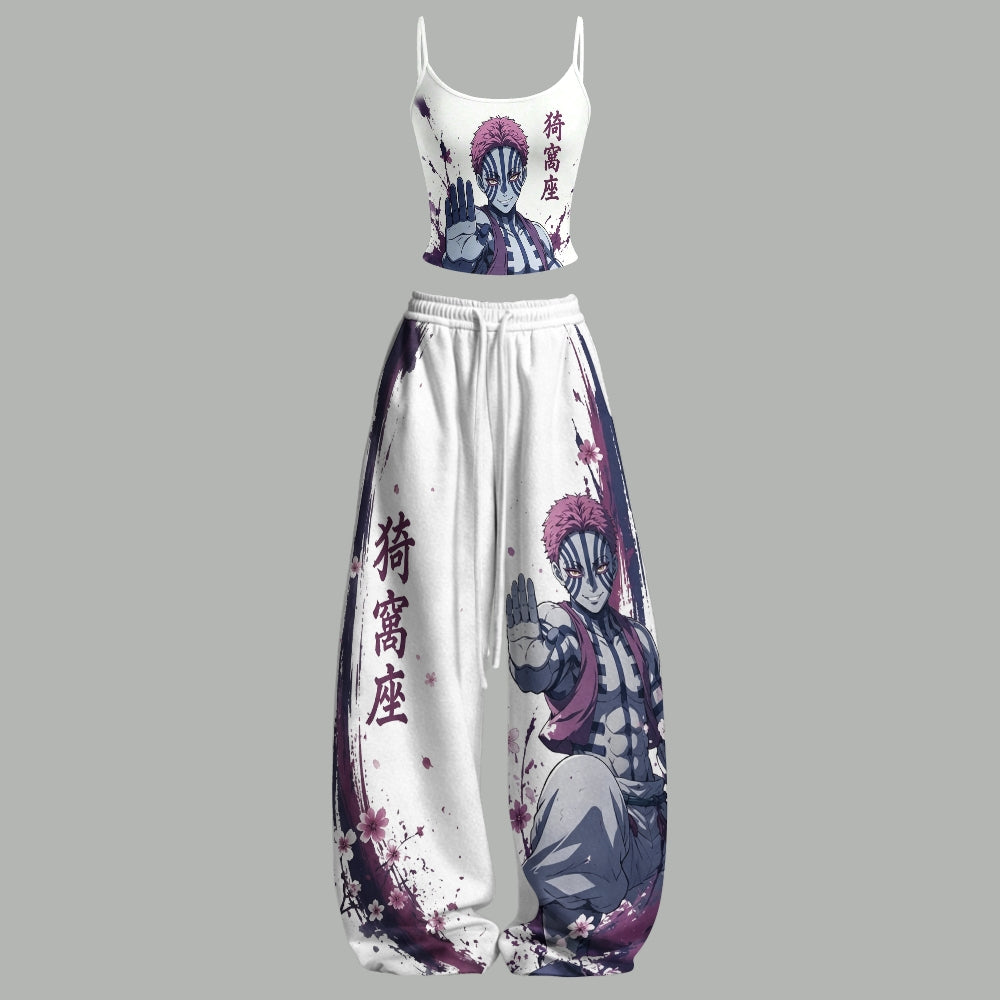 Demon Slayer Top & Elasticated Trousers Two-Piece Set 2605009428