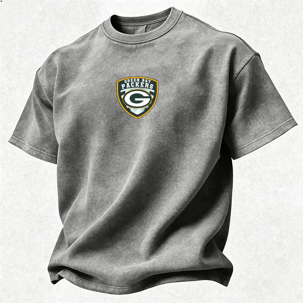 Green Bay Packers Printed Unisex 100% Pure Cotton Washed T-Shirt