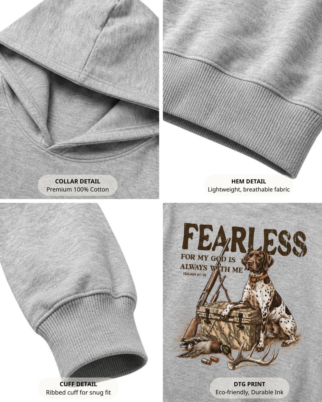 Fearless Christian Hunter Hoodie Secondary image