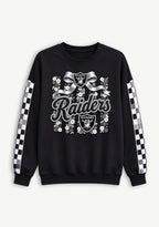 Women's Las Vegas Raiders Floral Bow Crewneck Sweatshirt