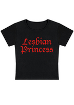 Lesbian Princess Y2K Baby Tee