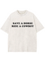 Save A Horse Ride A Cowboy Y2K Washed Tee