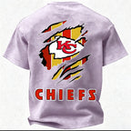 Kansas City Chiefs Printed Unisex 100% Pure Cotton Washed T-Shirt