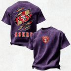San Francisco 49ers Printed Unisex 100% Pure Cotton Washed T-Shirt