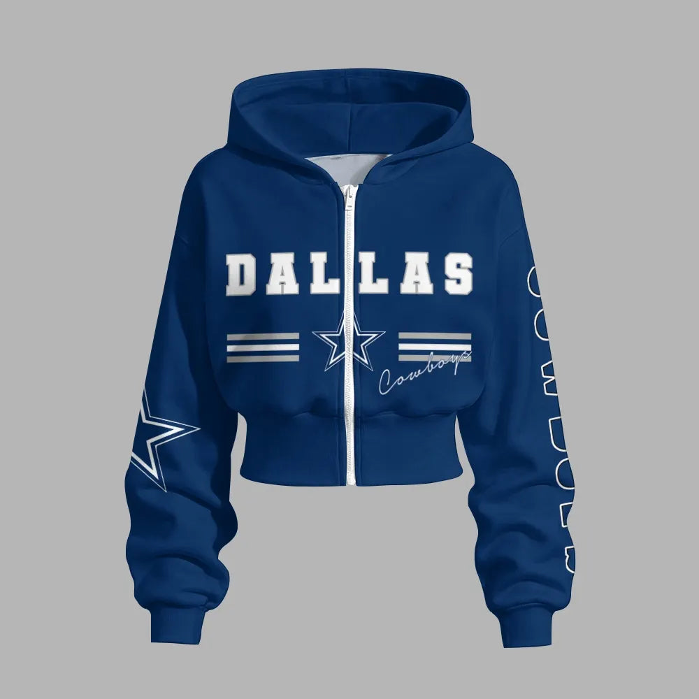 Dallas Cowboys Zip-up hooded jacket and elastic-waist pants set | NFL