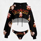 Pokémon Women's Cropped Hoodie & Thong Sets