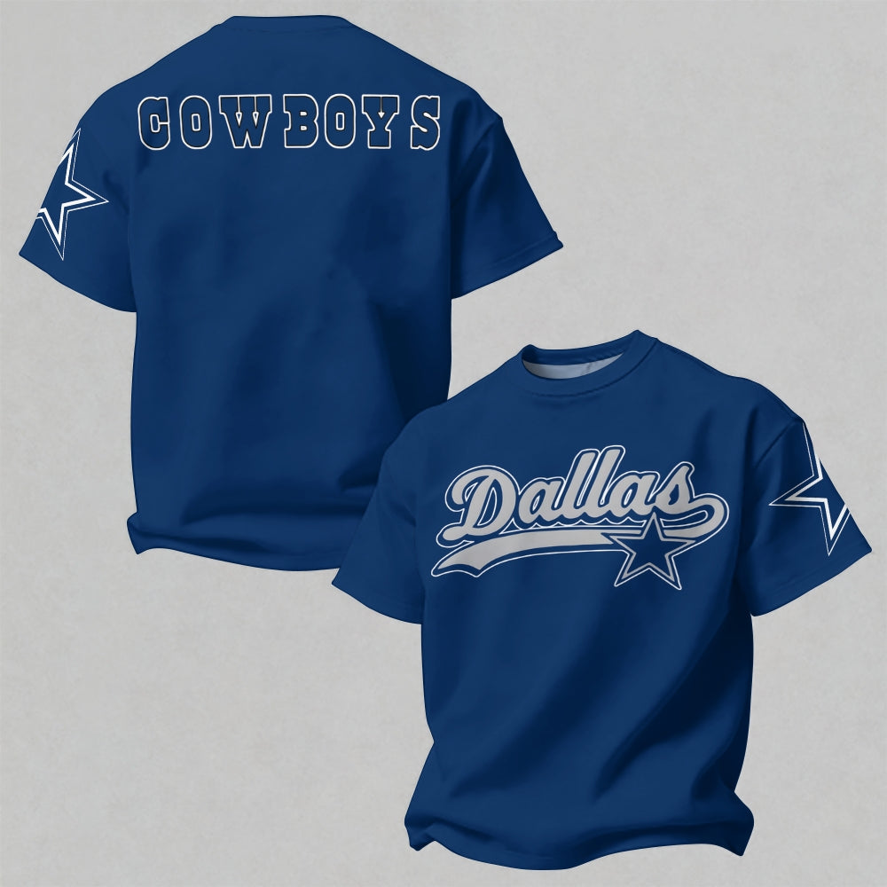 "Dallas Cowboys" Printed Oversized Unisex T-shirt