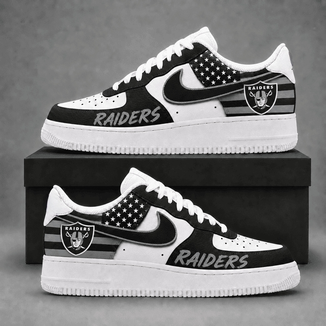 Las Vegas Raiders American Flag NFL Fan Sneakers