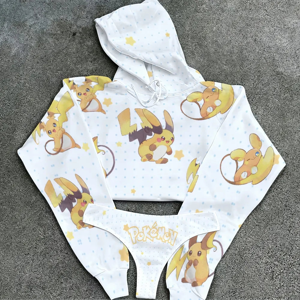 "Pokémon" Women's Hooded Thicken Suit Set