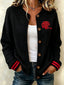 Women'S Casual Football Plant Knitted Cardigan Top