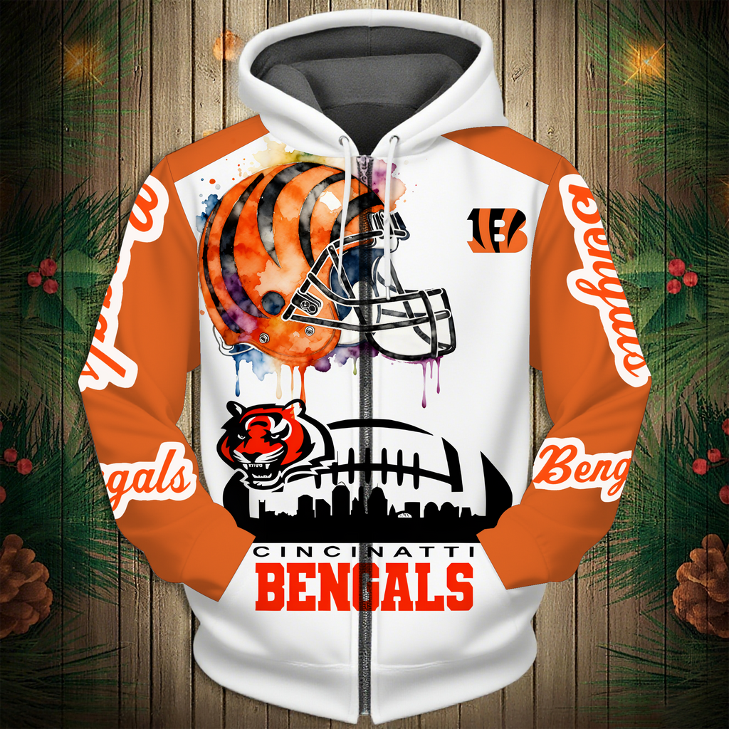 Cincinnati Bengals 2026 New 3D Graphic Hoodie