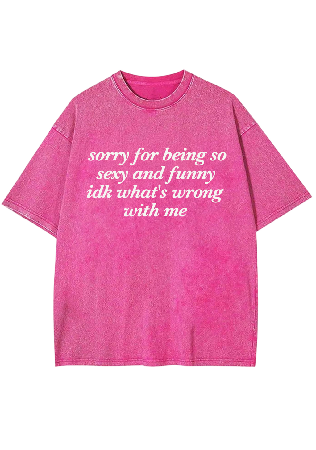 Sorry For Being So Sexy And Funny Y2K Washed Tee