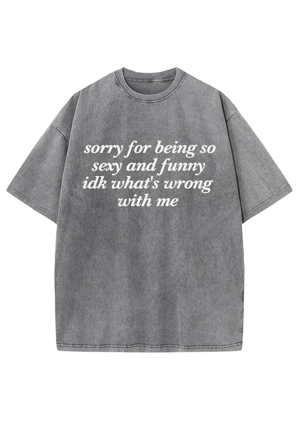 Sorry For Being So Sexy And Funny Y2K Washed Tee