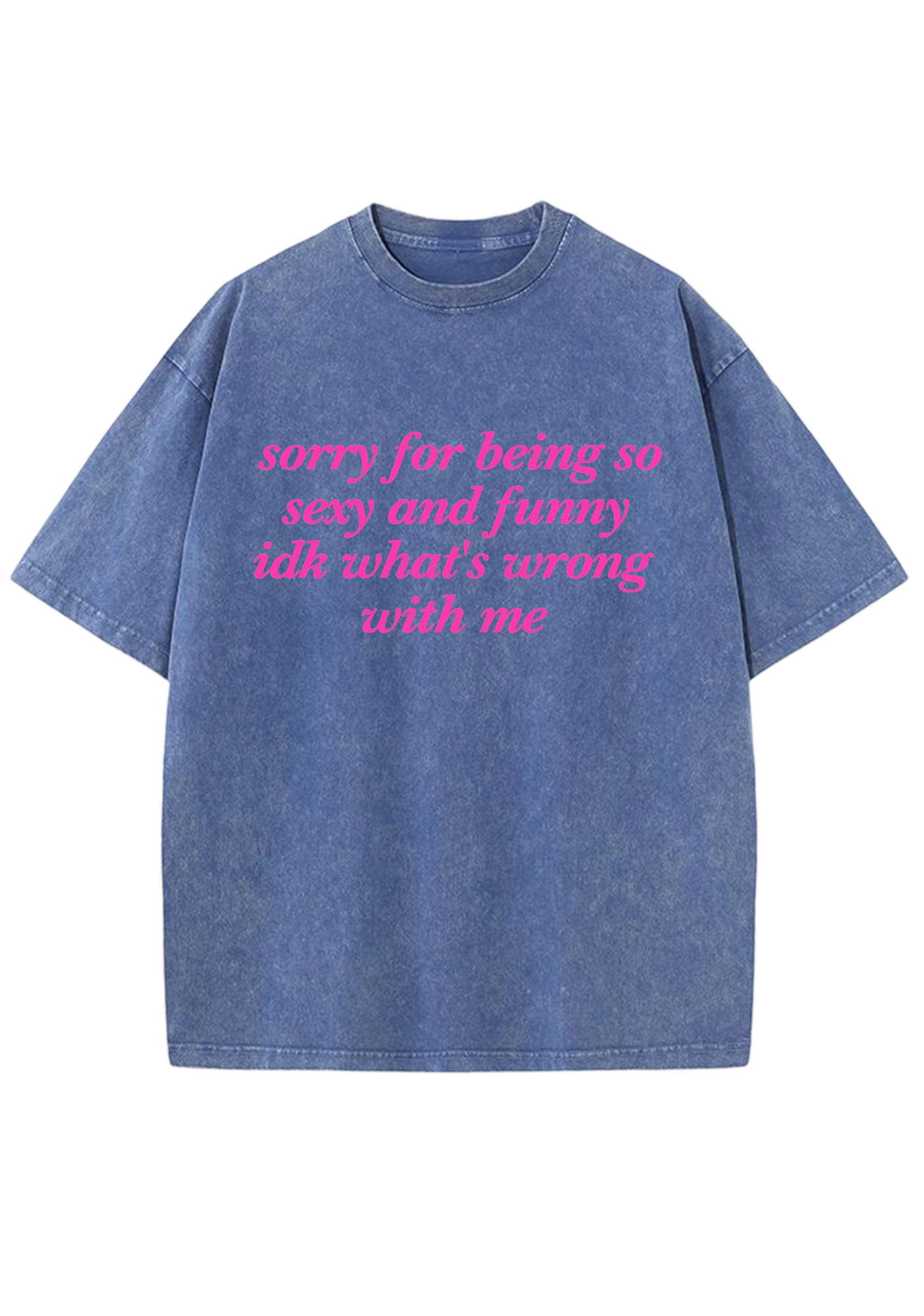 Sorry For Being So Sexy And Funny Y2K Washed Tee