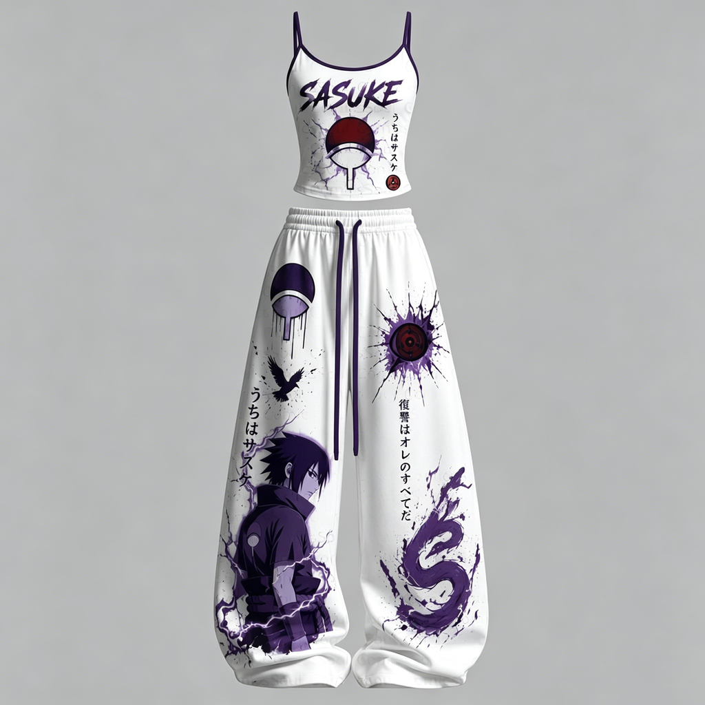 Naruto Top & Elasticated Trousers Two-Piece Set