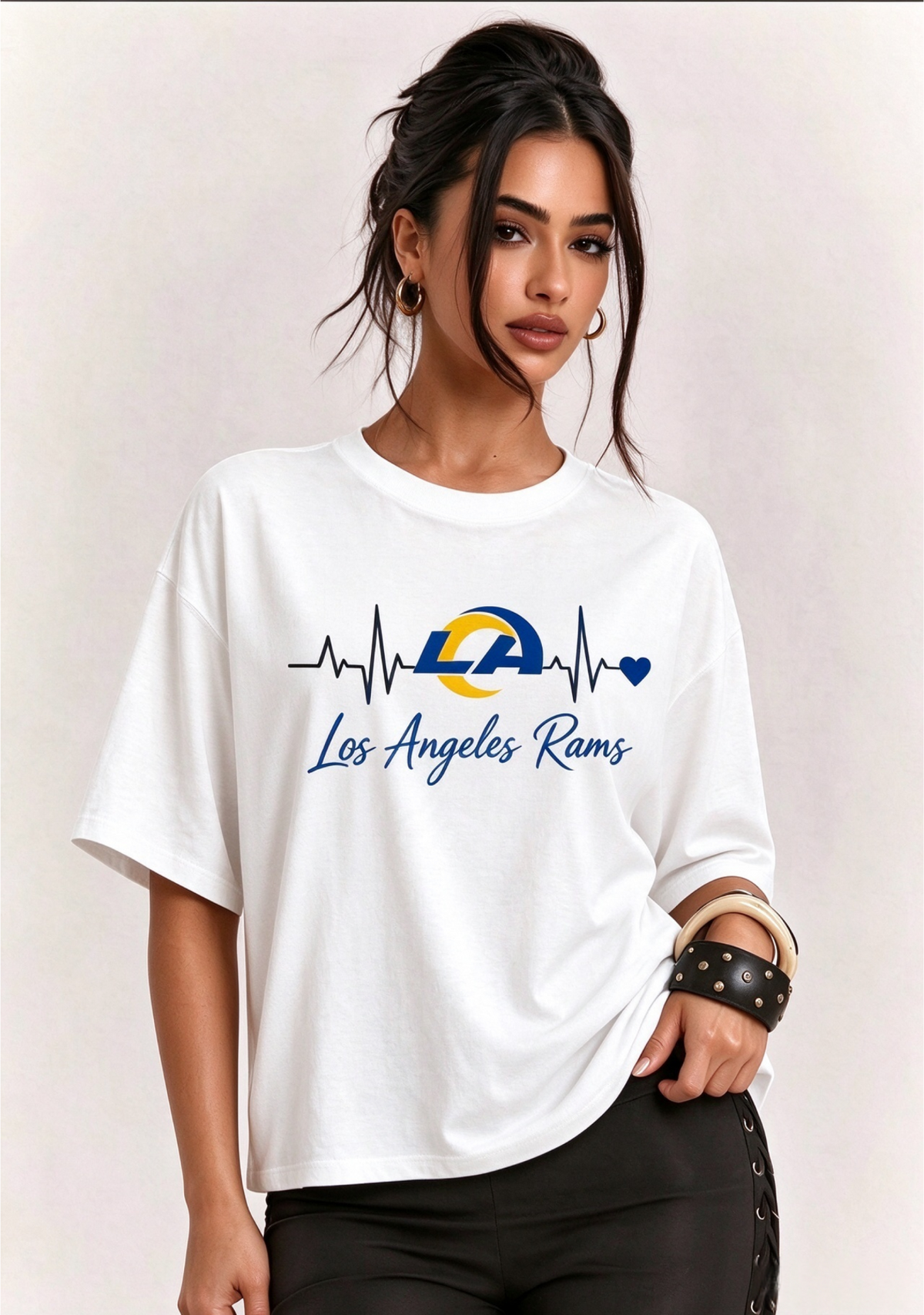 Women's I Have A Rams Addiction Game Day Graphic T-Shirt