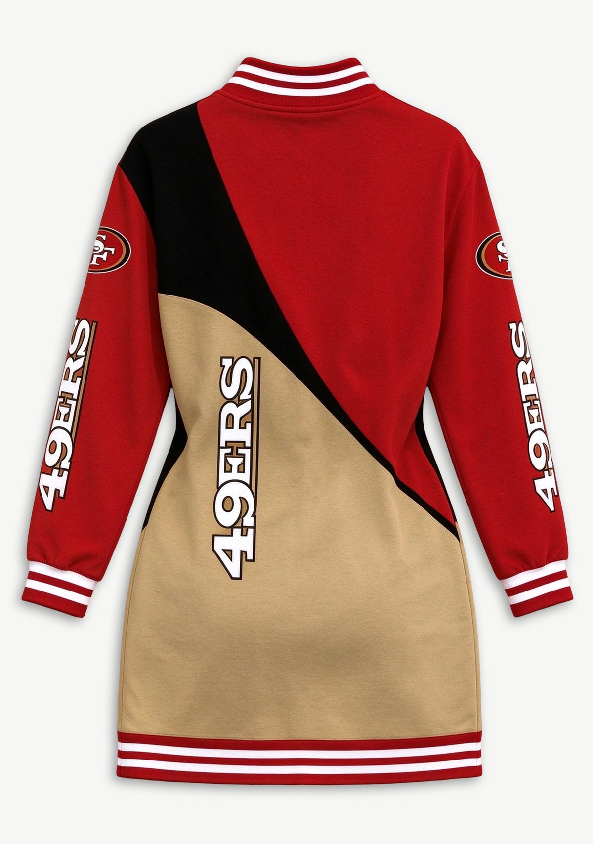 Women's San Francisco 49ers Color Block Button Down Jacket Dress