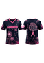 New York Giants Breast Cancer Awareness Dandelion V-Neck T-Shirt