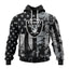 Las Vegas Raiders Vintage American Flag Graphic Hoodie NFL Fan Sweatshirt