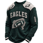 Philadelphia Eagles Waffle Knit Long-Sleeve Sweatshirt