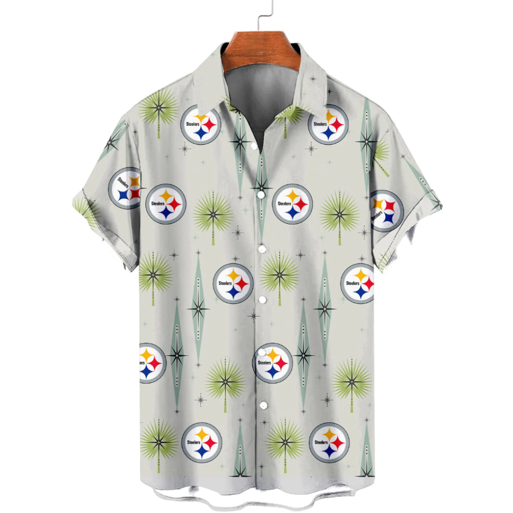 Pittsburgh Steelers Floral Dandelion Fan Hawaiian Shirt