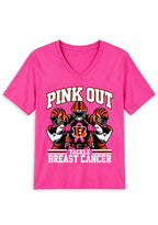 Cincinnati Bengals Pink Out Tackle Breast Cancer Awareness V-Neck T-Shirt