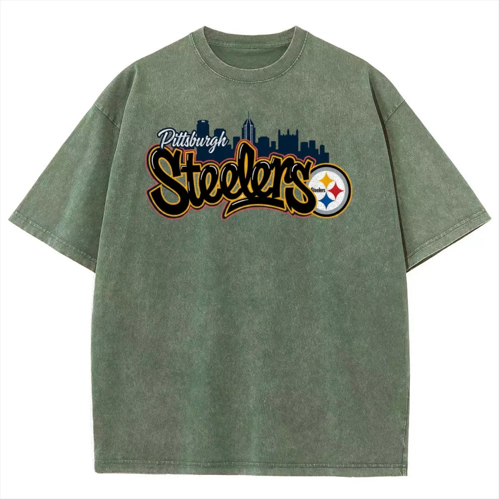 Pittsburgh Steelers Unisex Vintage Washed T-shirt
