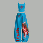 Demon Slayer Top & Elasticated Trousers Two-Piece Set