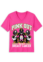 Pittsburgh Steelers Pink Out Tackle Breast Cancer Awareness V-Neck T-Shirt