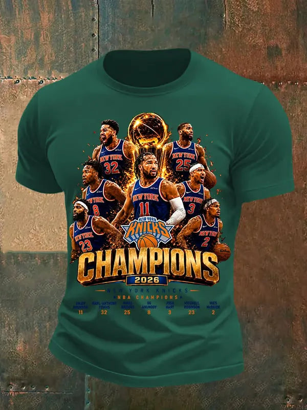 Men's New York Knicks Champions Team Roster T-shirt