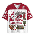 Alabama Crimson Tide Cute Cartoon NCAA Jersey Shirts