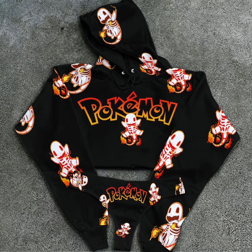 Pokémon Women's Cropped Hoodie & Thong Sets
