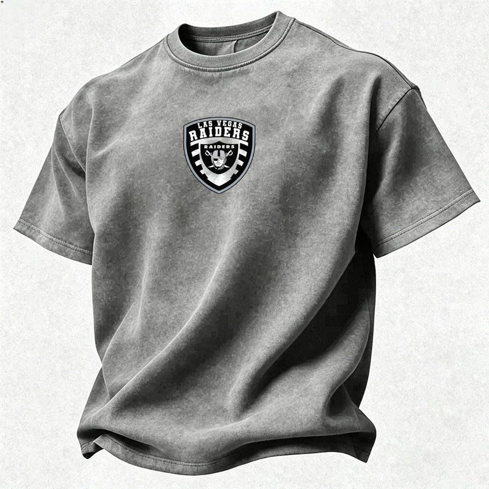 Las Vegas Raiders Printed Unisex 100% Pure Cotton Washed T-Shirt