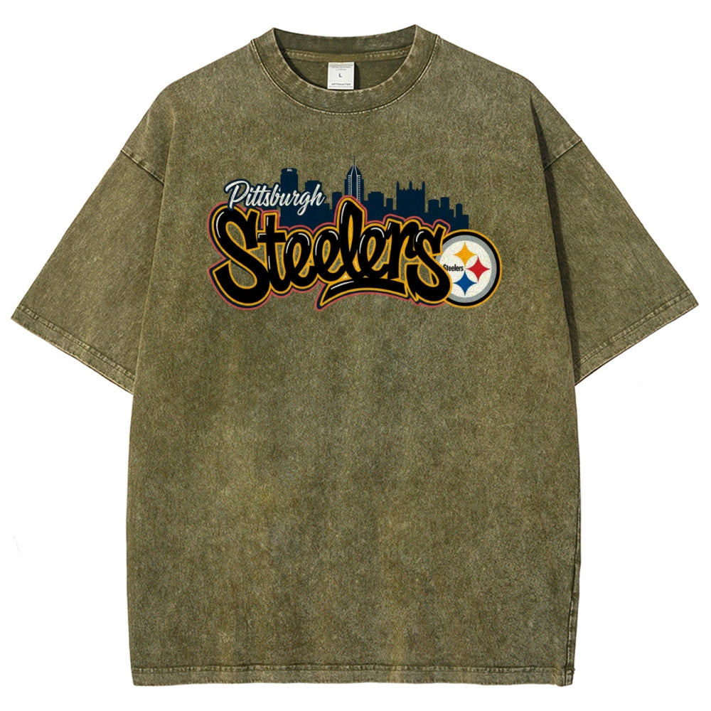 Pittsburgh Steelers Unisex Vintage Washed T-shirt