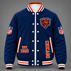 Chicago Bears Navy Varsity Jacket