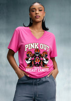 Cincinnati Bengals Pink Out Tackle Breast Cancer Awareness V-Neck T-Shirt