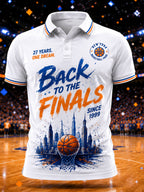 Men's Back To The Finals NYC Basketball Casual Polo
