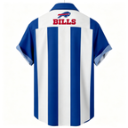 Buffalo Bills Two-Tone Vertical Stripe Fan Hawaiian Shirt