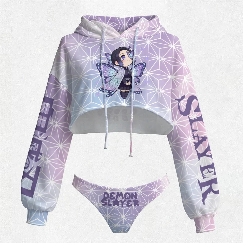 "Demon Slayer" Women's Hooded Thicken Suit Set