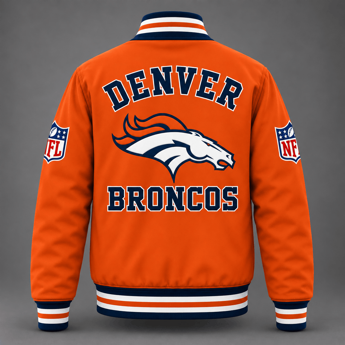 Unisex Denver Broncos Orange Varsity Jacket
