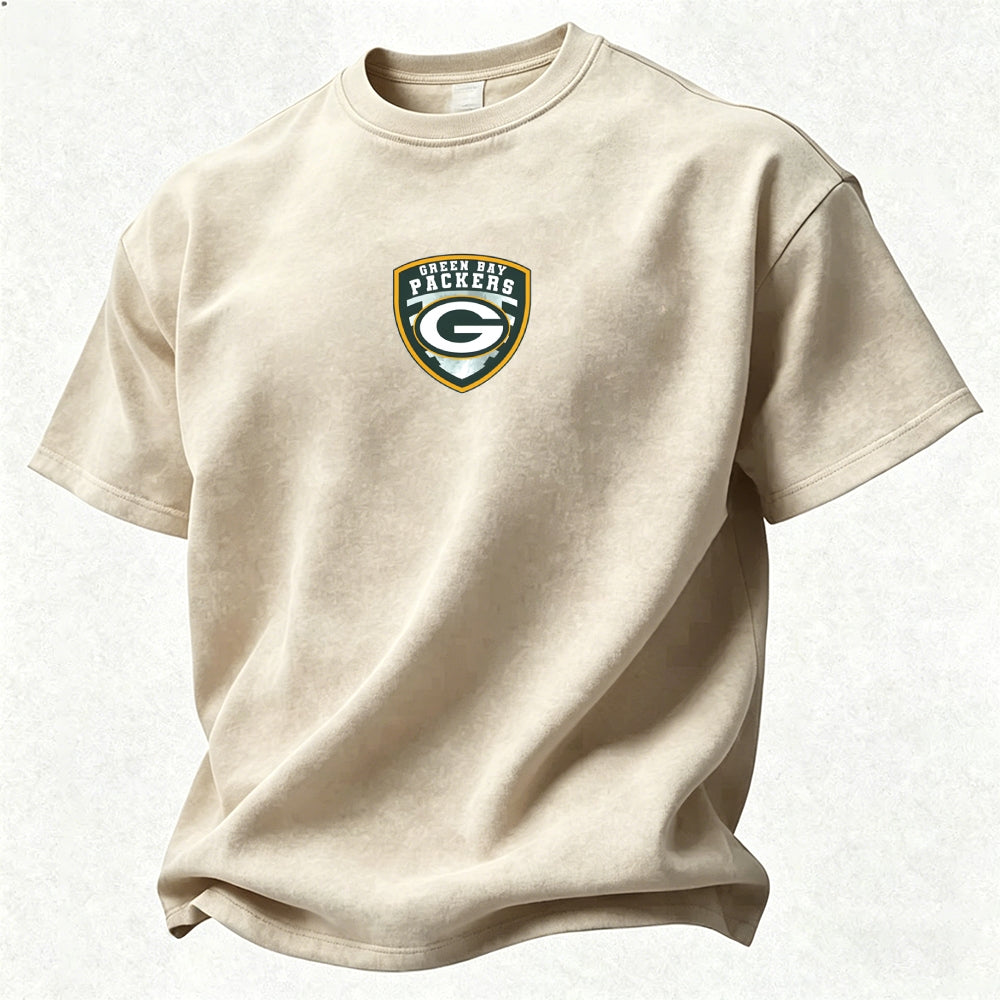 Green Bay Packers Printed Unisex 100% Pure Cotton Washed T-Shirt
