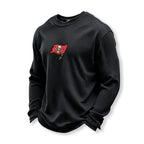 Tampa Bay Buccaneers Helmet Waffle Knit Crewneck Sweatshirt