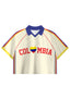 I Love Colombia Flag Heart Crop Collared Soccer Jersey
