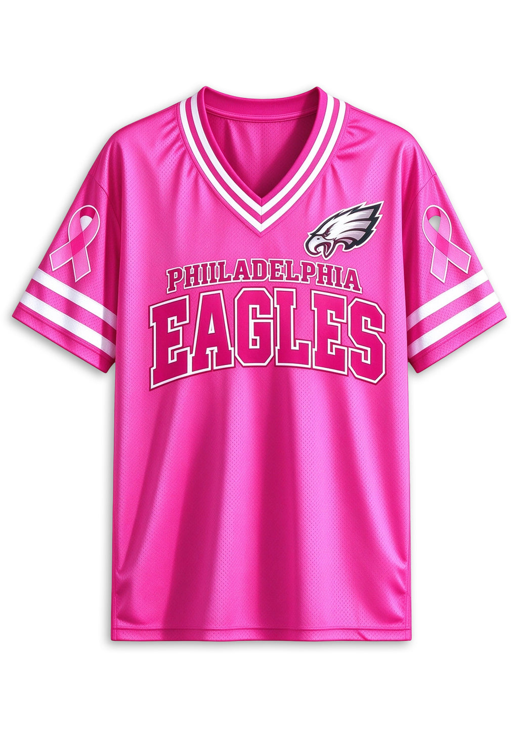 Women Philadelphia Eagles Breast Cancer Awareness Pink Football Jersey