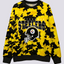 Pittsburgh Steelers Yellow Black Camo Graphic Crewneck Sweatshirt
