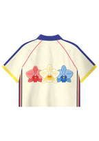 I Love Colombia Flag Heart Crop Collared Soccer Jersey