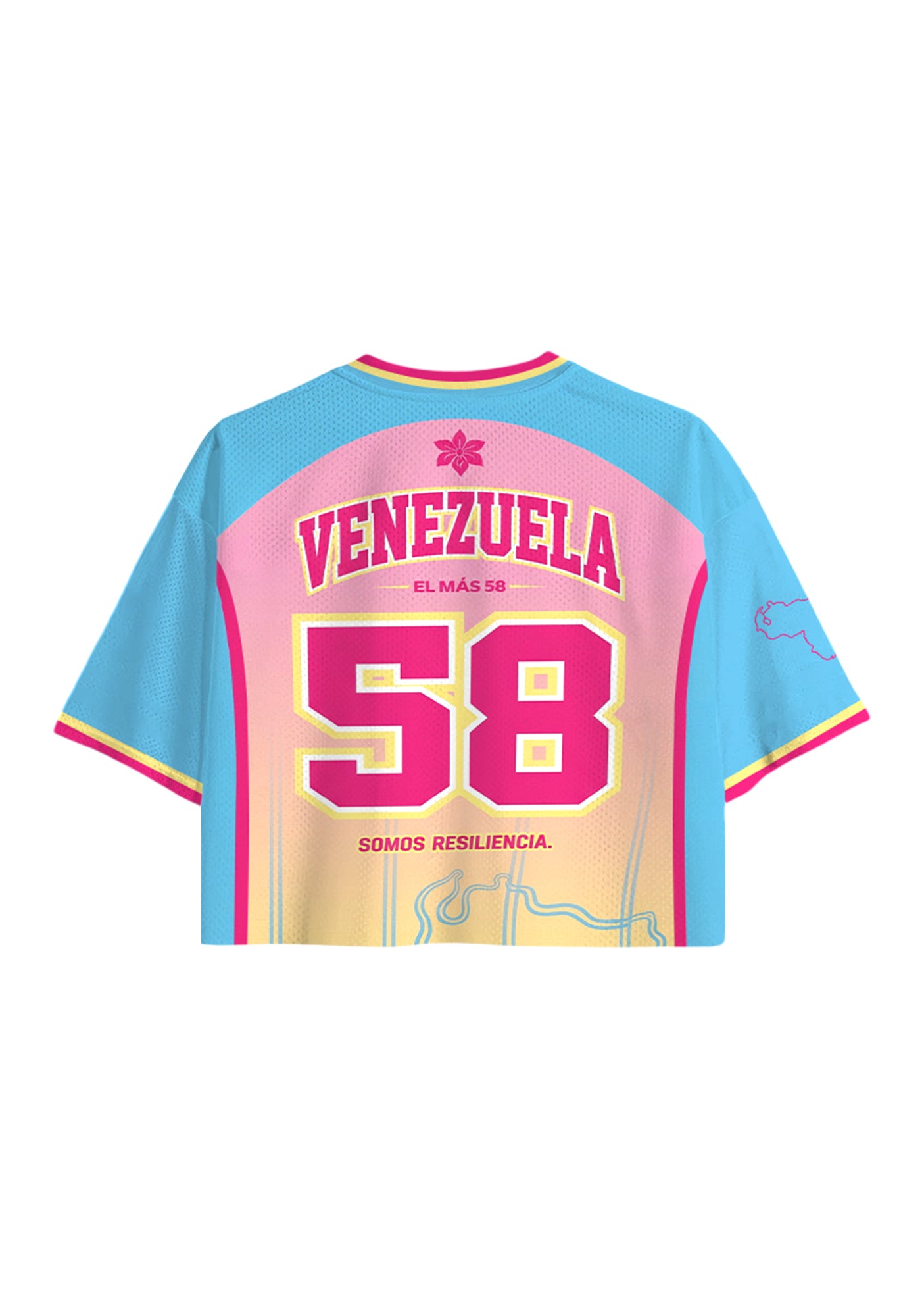 Venezuela Macaw Scenic Landscape Cropped Jersey Shirt Secondary image