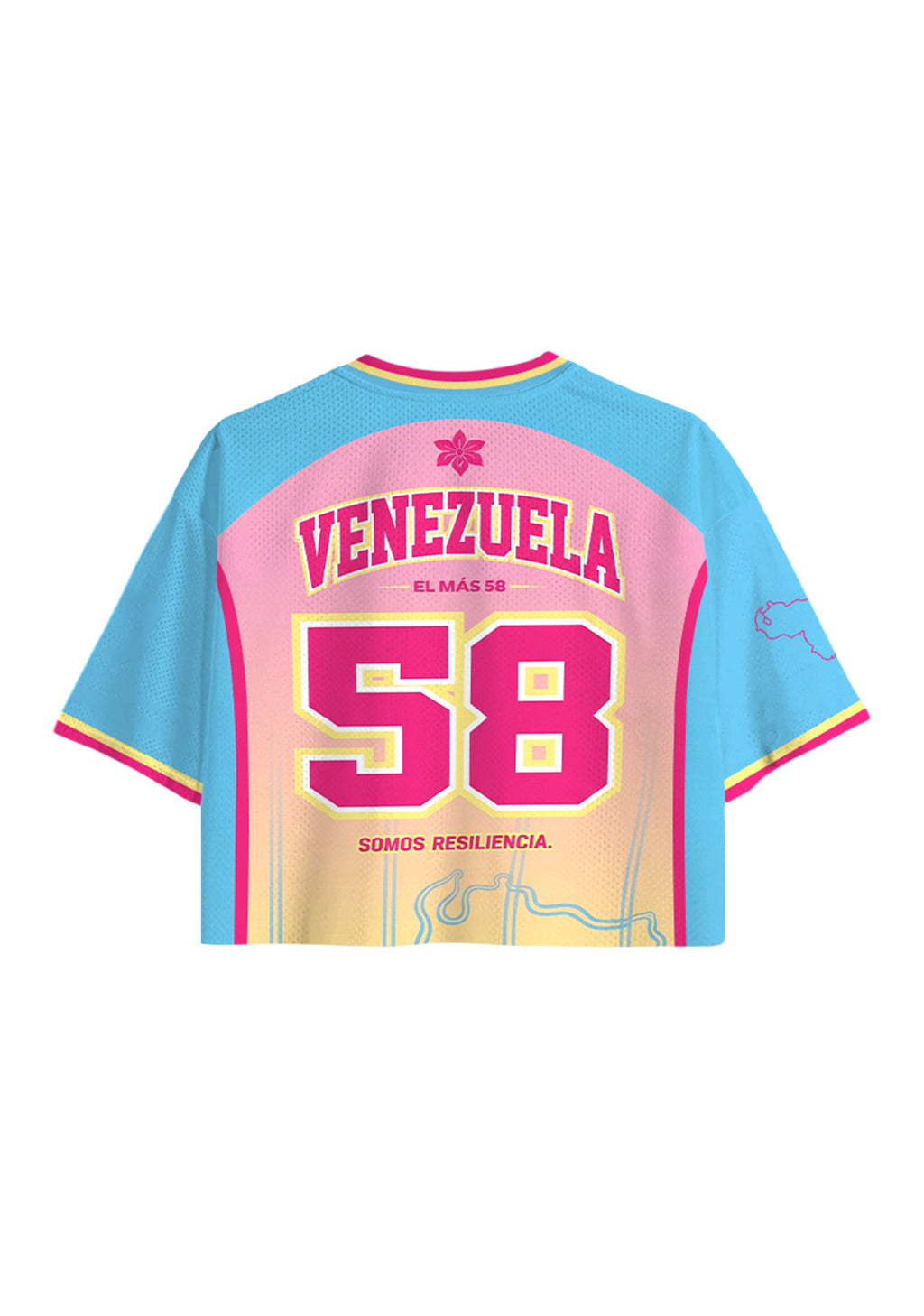 Venezuela Macaw Scenic Landscape Cropped Jersey Shirt